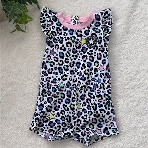 Converse Vibrant Leopard Print Baby Romper 12M EUC